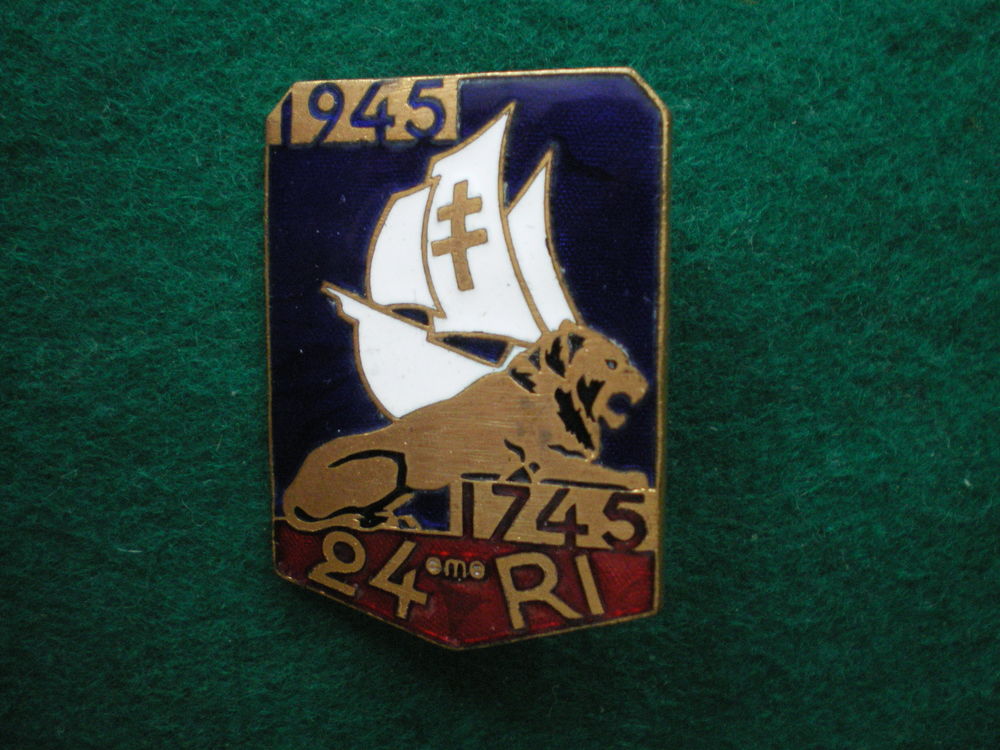 Insigne d'Infanterie - 24&deg; R&eacute;giment d'Infanterie. 