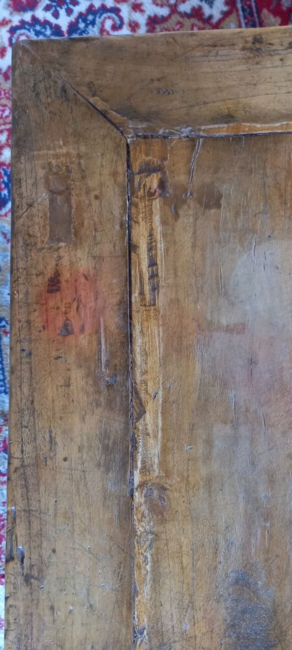 Table basse chinoise ancienne Kang en orme XIXe si&egrave;cle 