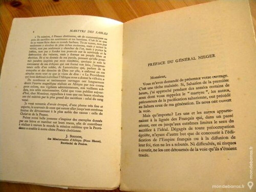Martyrs des Sables de Joseph Th&eacute;rol - 1942 Livres et BD