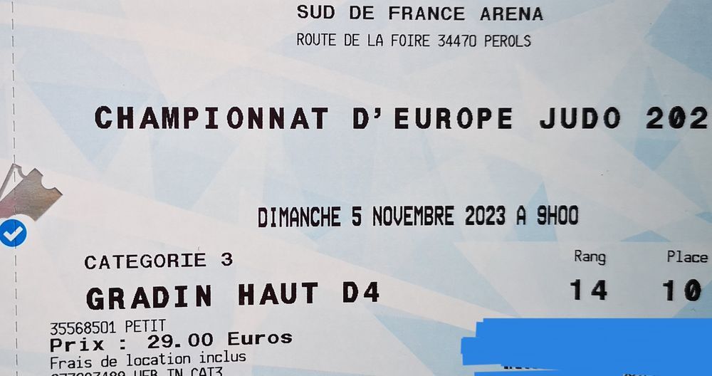 Place judo championnat d'Europe de judo Montpellier Sports
