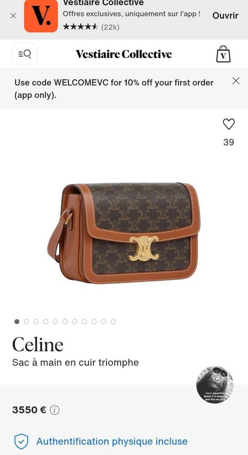 sac celine triomphe neuf dupe de luxe 160e Maroquinerie