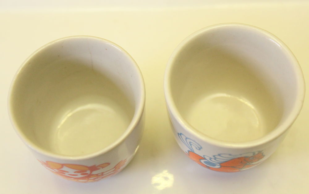 Coquetiers c&eacute;ramique Jouets anciens 1970 Cuisine