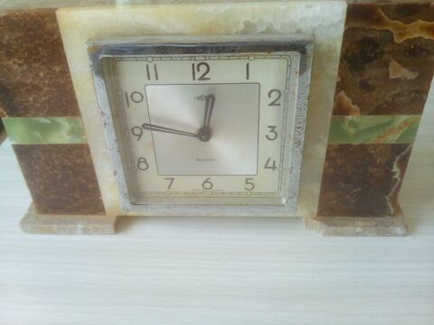 Rveil art dco marbre multicolore DEP  8 DAYS  Made France 27 Bagnols-sur-Cze (30)