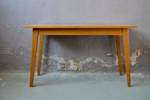 Table ou bureau vintage scandinave pieds compas ancien bois 420 Wintzenheim (68)