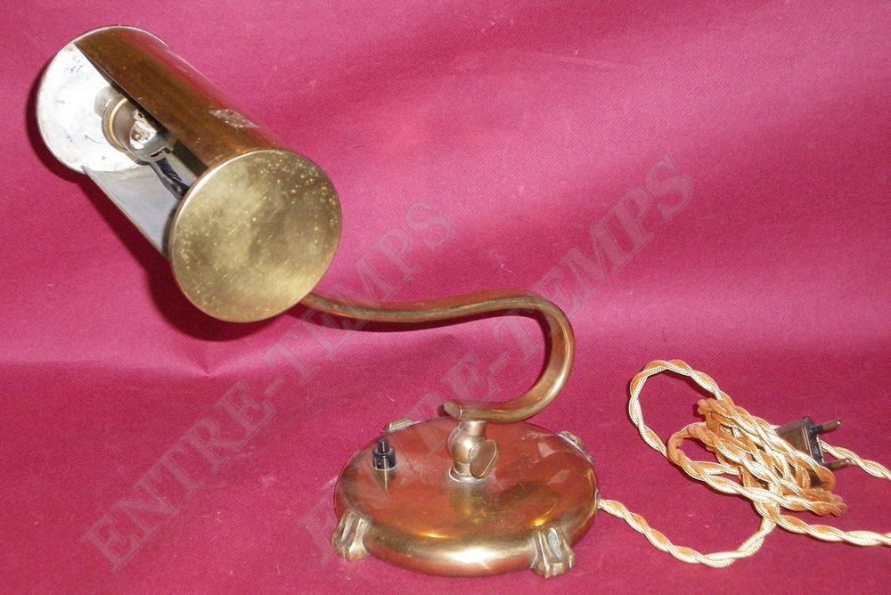 ANCIENNE LAMPE DE BUREAU NOTAIRE BANQUIER ART D&Eacute;CO Décoration