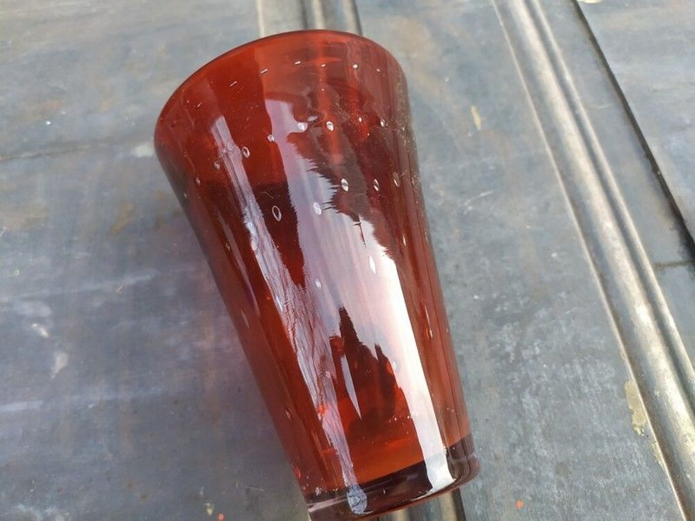 Vase Verre &agrave; Bulles Vintage Murano Fratelli Toso Glass Décoration