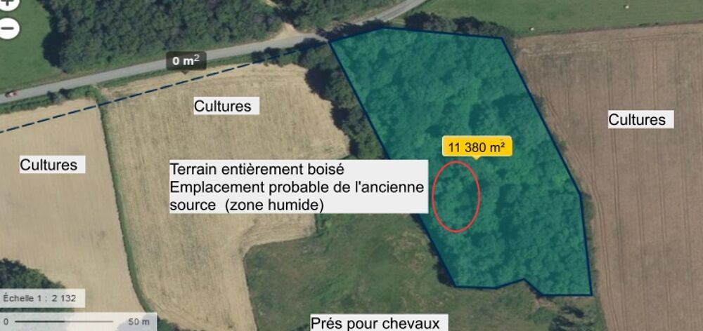 Vente Terrain Terrain de loisir boisé 1Ha 10km de Guéret (23) Saint-silvain-montaigut