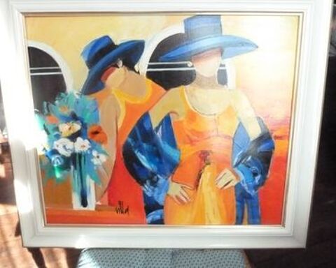 tableau de matre peint  l'huile sur toile- 350 Auxerre (89)