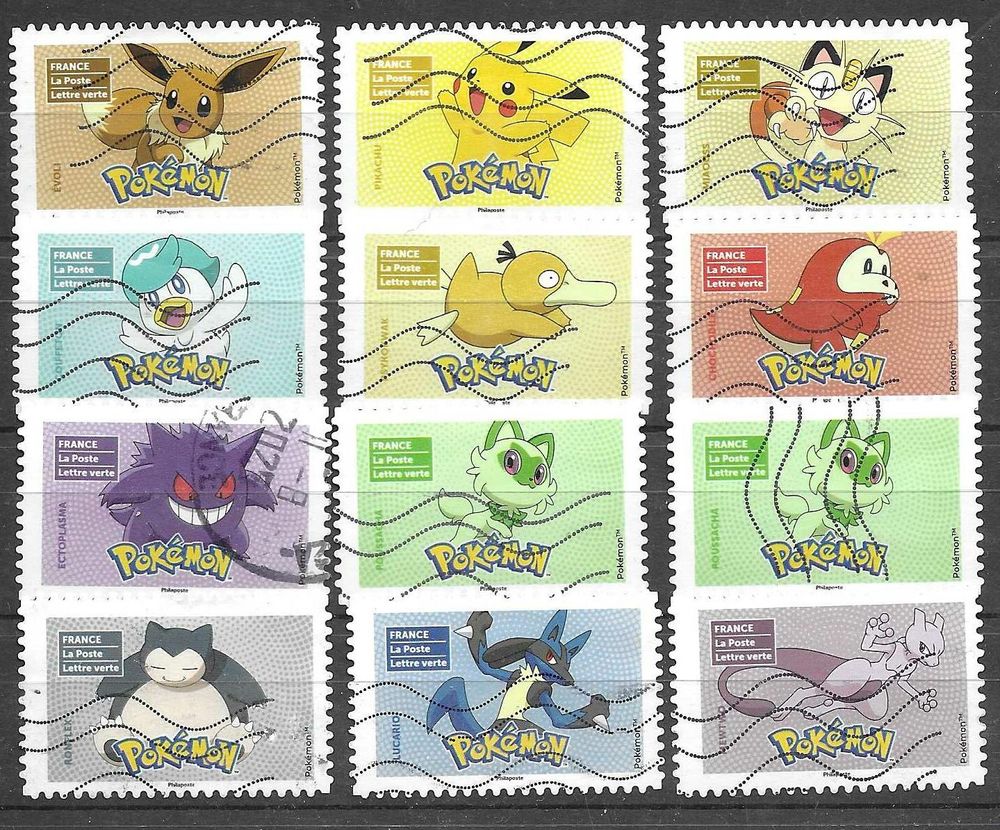 lot de 12 timbres des le no 2435 de 2024 