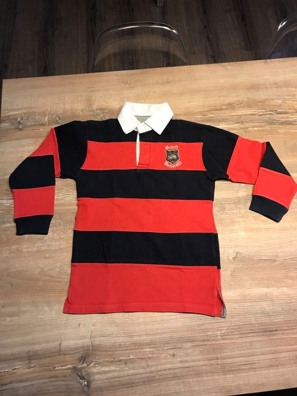 Polo manches longues enfant gar&ccedil;on " Oxford - col V�tements enfants
