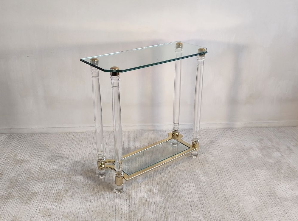 Tr&egrave;s belle Console Vintage Ann&eacute;es 80 Rom&eacute;o R&eacute;ga - Altuglas Meubles