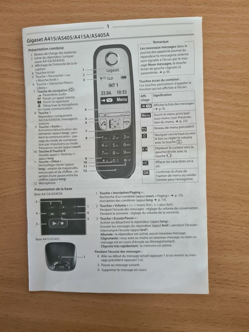 T&eacute;l&eacute;phone Gigaset AS405 Téléphones et tablettes