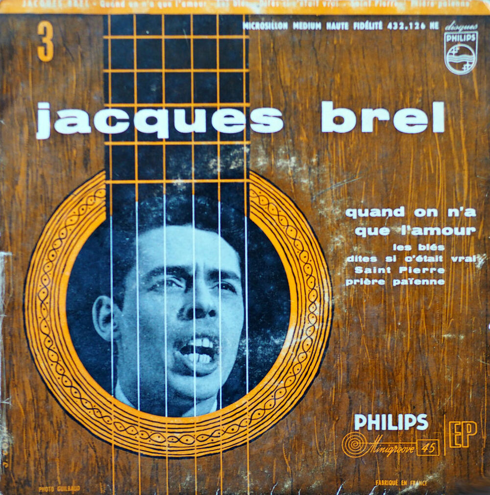 vinyle 4 titres JACQUES BREL, &quot;Quand on a que l'amour&quot; CD et vinyles