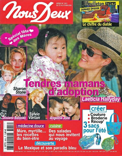 NOUS DEUX Magazine n3073 2006  L'adoption des clbrits  2 Castelnau-sur-Gupie (47)