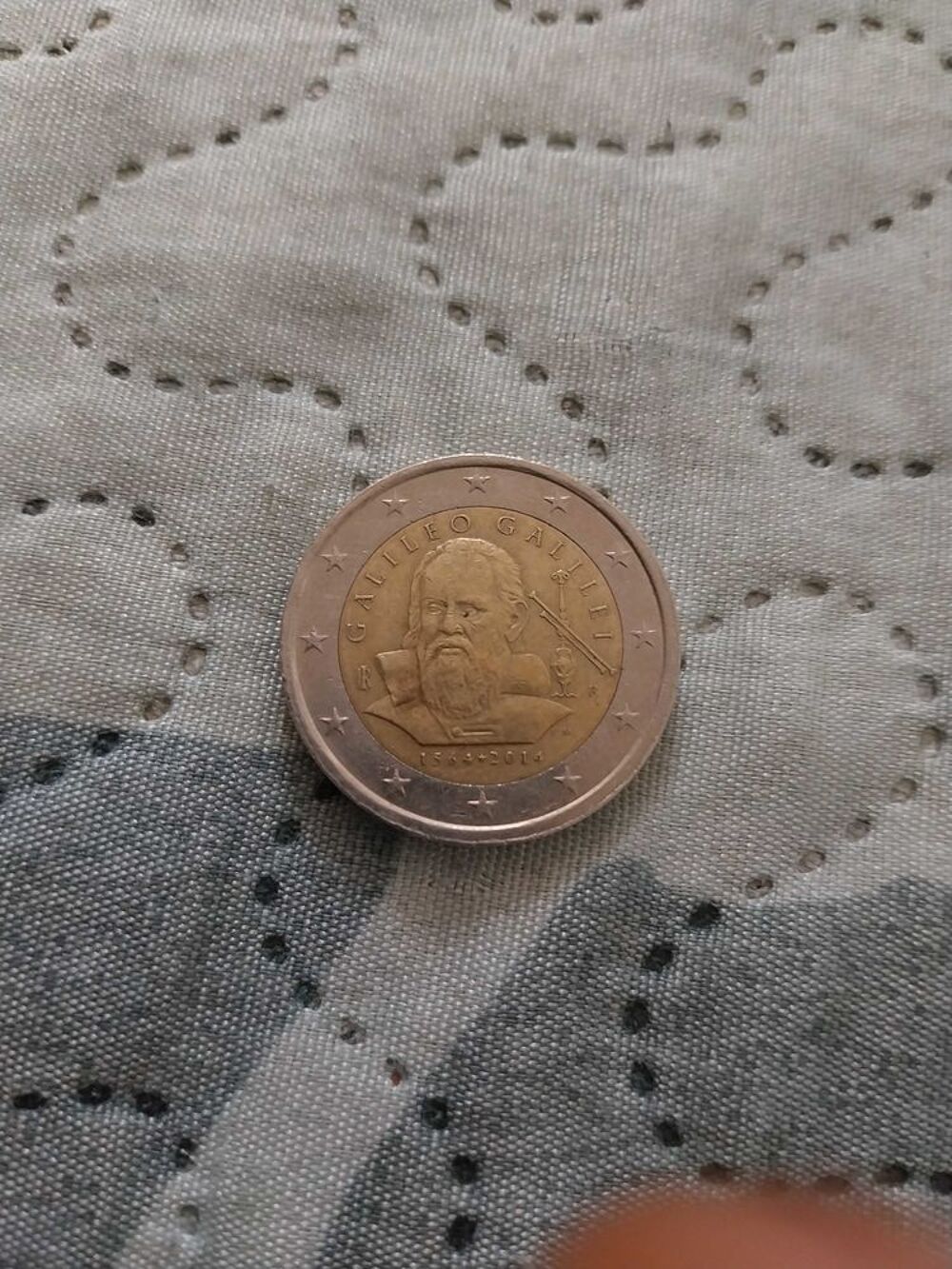 Italie 2014 450e anniversaire de la naissance de Galileo Galilei (n&eacute; en 1564) Pi&egrave;ce de 2 euros 