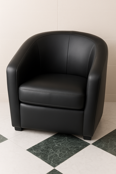 Fauteuil Club noir ? Simili cuir ? Confortable et �l�gant 60 Beaucaire (30)