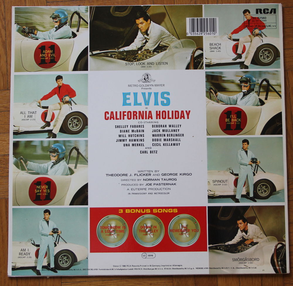 Vinyle ELVIS California Holiday
33 T CD et vinyles