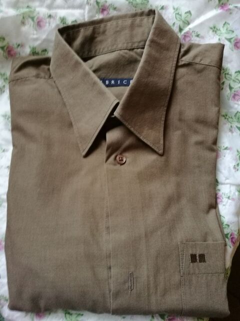 Chemise homme manches longues marron marque Brice taille 3 8 Villiers (86)