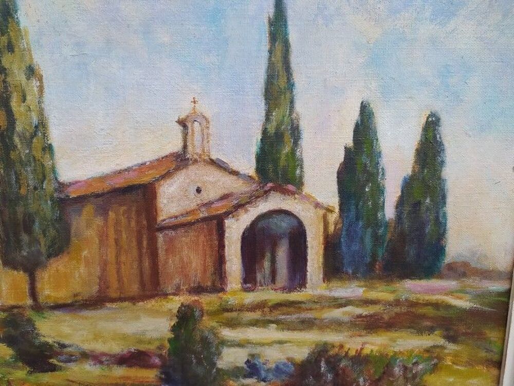 Tableau Chapelle Saint-Sixte Eygali&egrave;res Georges Bauquier 