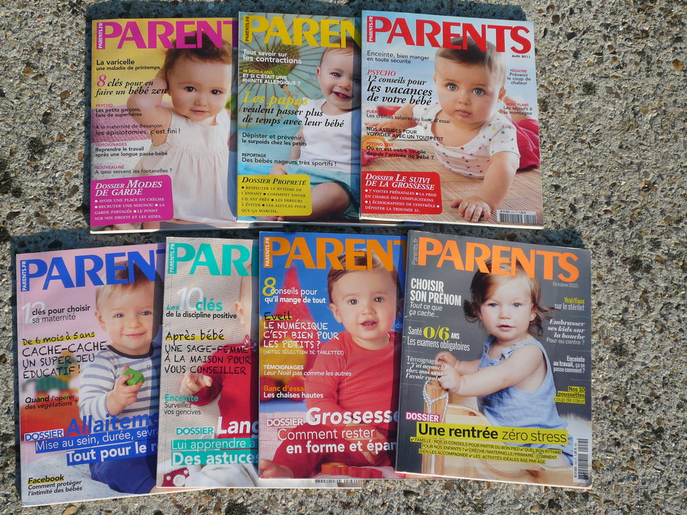 Lot de 7 revues " Parents " Livres et BD