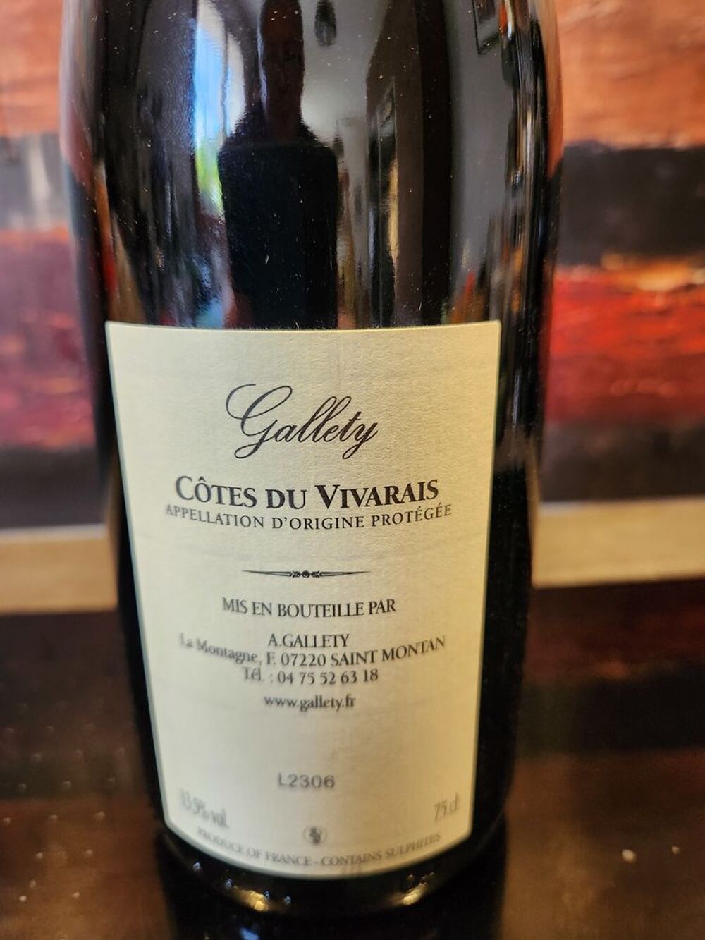 1 Bt COTES DE VIVARAIS Gallety La Syrare 2020 Cuisine