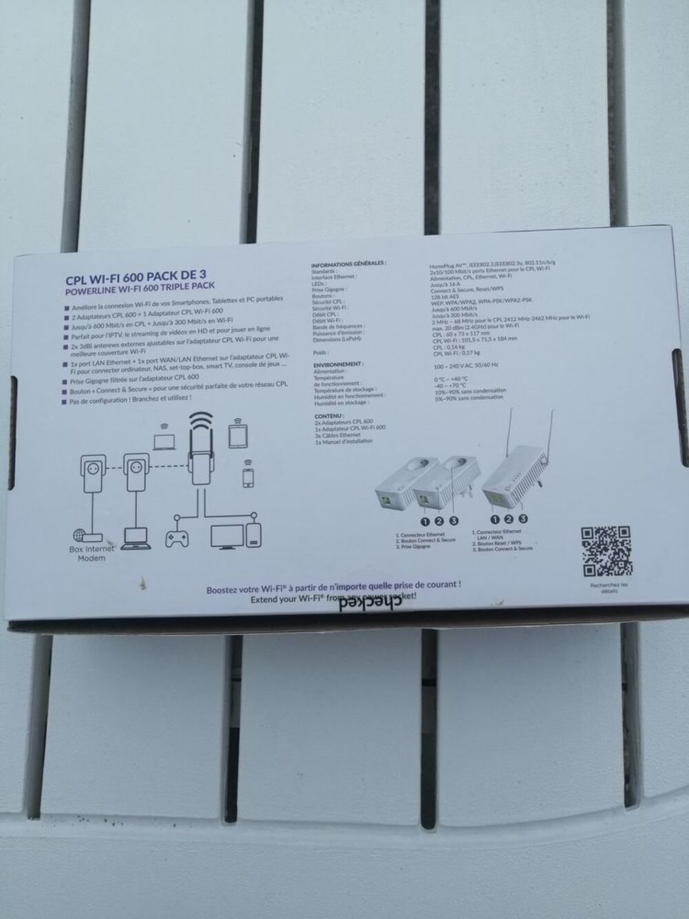 CPL WIFI 600 Mbps PACK DE 3 de marque STRONG Matériel informatique