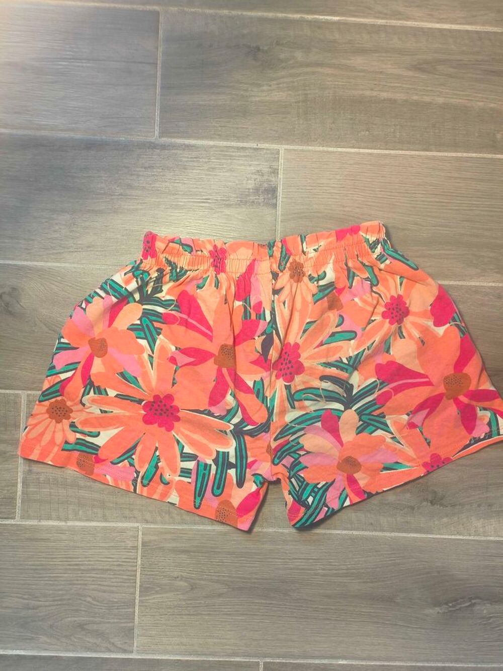 Short Fluide L&eacute;ger Motif Floral G&eacute;mo 6 Ans Corail / Multicolore Vêtements