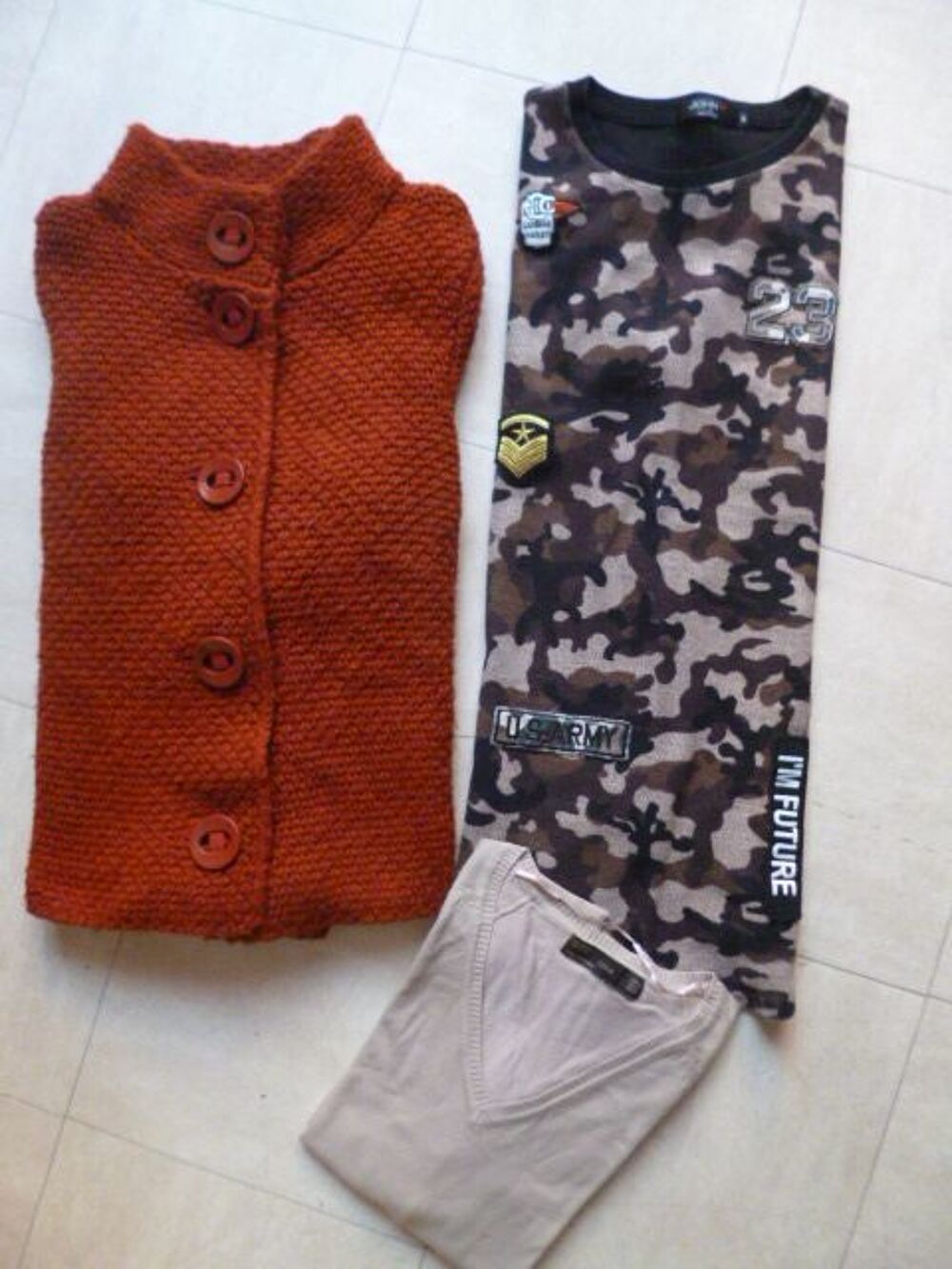 tunique arm&eacute;e, pulls, gilet - 38- 40 - zoe Vêtements