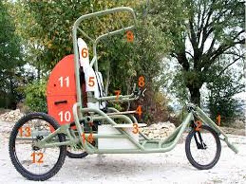 Mise en Randoline tractée par un âne à usage de P.M.R. 800 Gourdon (46)