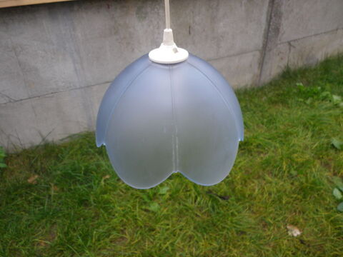 Lustre globe verre bleu 25 Toulouse (31)