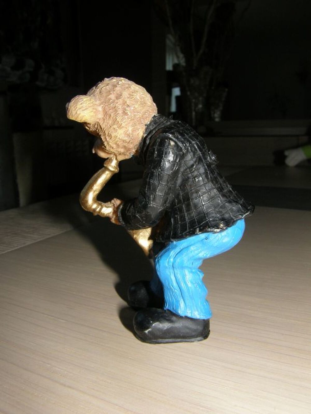 Figurine Ours joueur de saxo Décoration