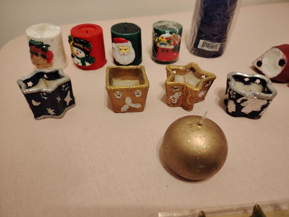 LOT DE BOUGIES POUR NO&Euml;L Décoration