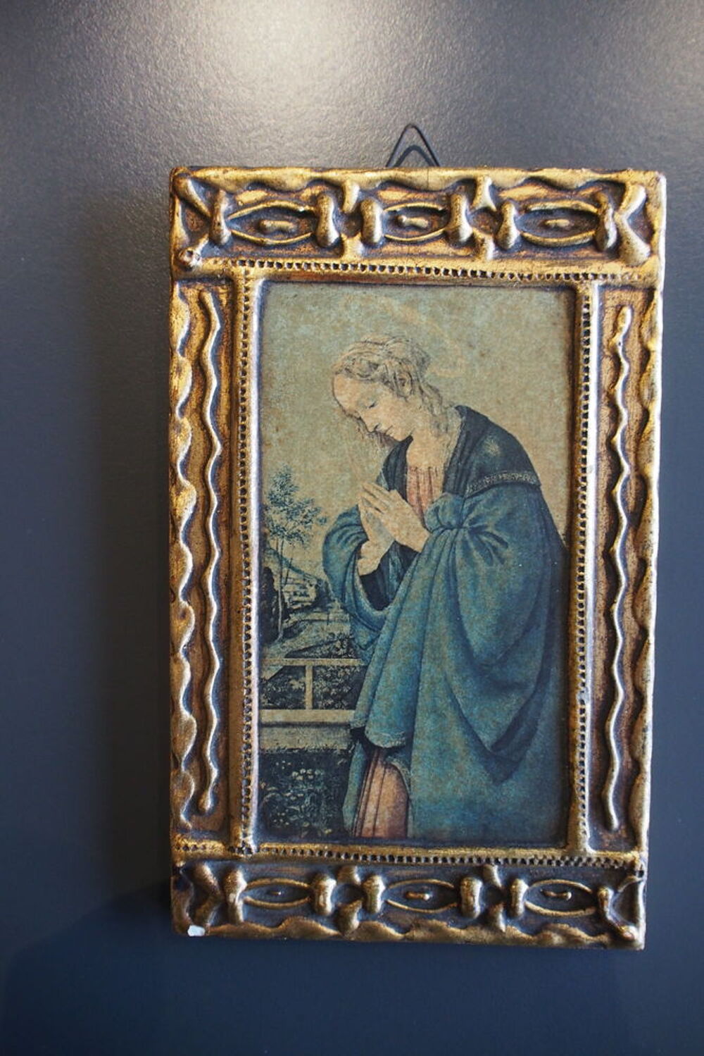 Peinture sur bois encadr&eacute;e de Filipino Lippi 