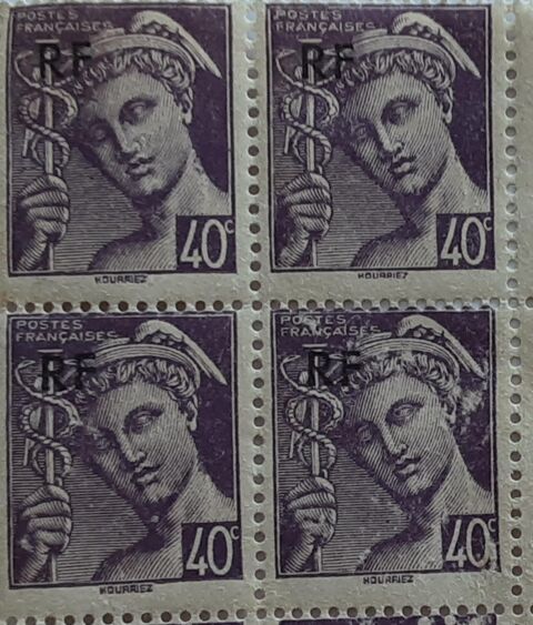 TIMBRE MERCURE 40c 0 Pontoise (95)