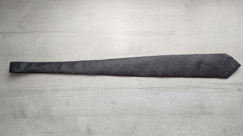 Cravate Brice 100% Soie - Gris Anthracite &agrave; Motifs Graphique Vêtements
