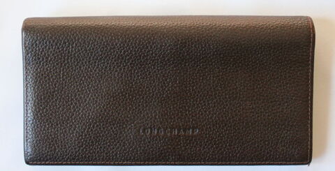 Portefeuille cuir chocolat LONGCHAMP 80 Issy-les-Moulineaux (92)