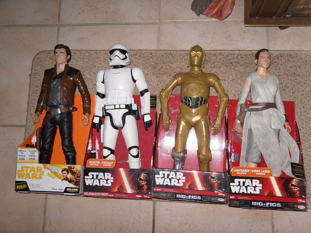 4 Grandes Figurines Star Wars de 46 cm environ. Neufs boites Jeux / jouets