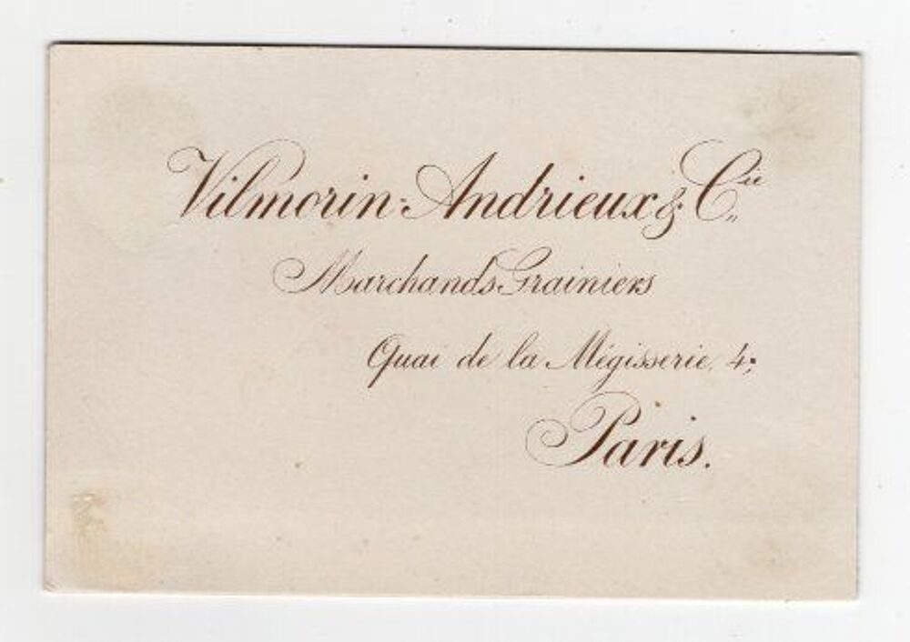 Deux chromos de Vilmorin Andrieux 
