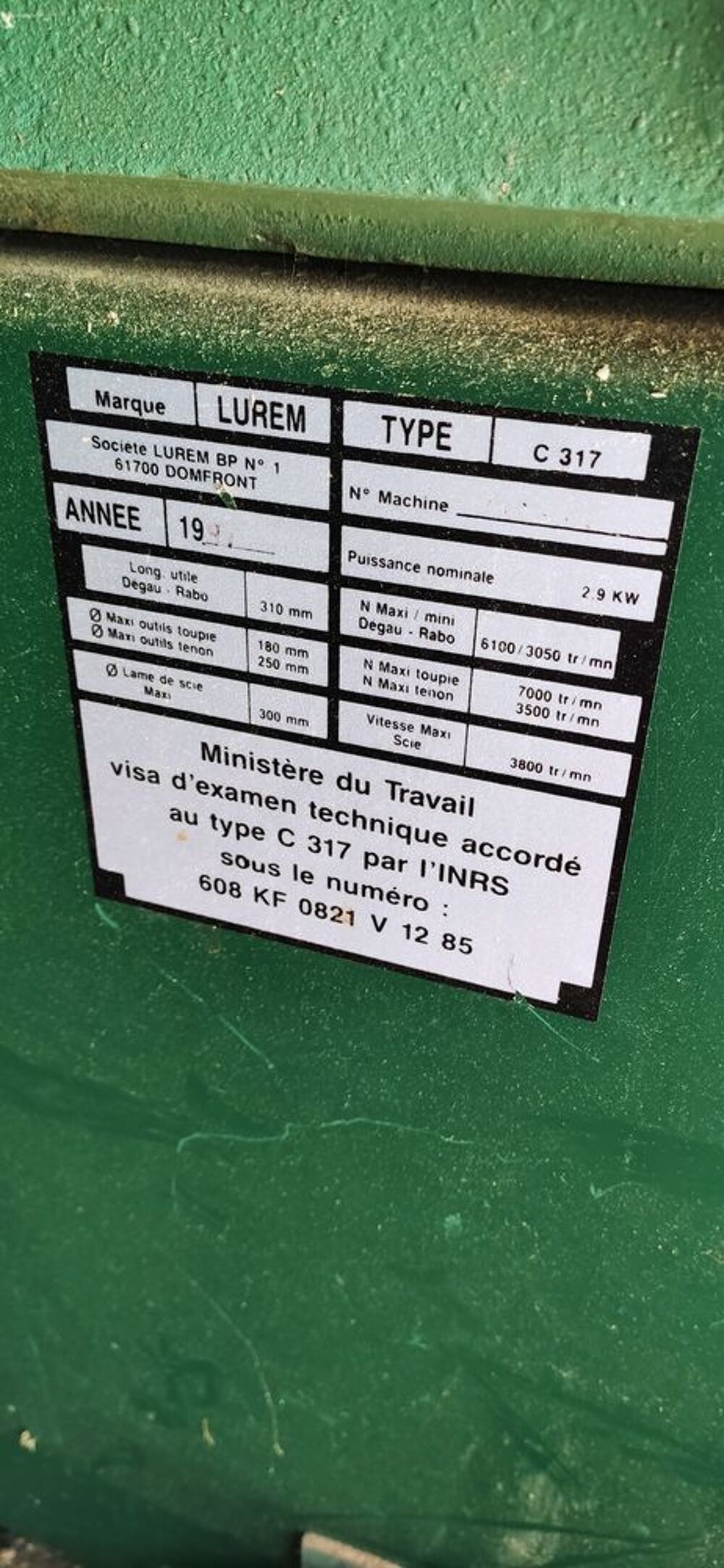 Combin&eacute; &agrave; bois Lurem C317 + aspirateur Bricolage