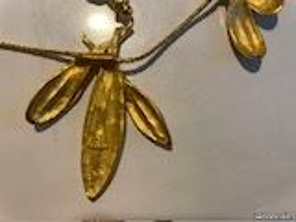 Collier souple dor&eacute; Feuilles sur chaine ANTIGONA Bijoux et montres
