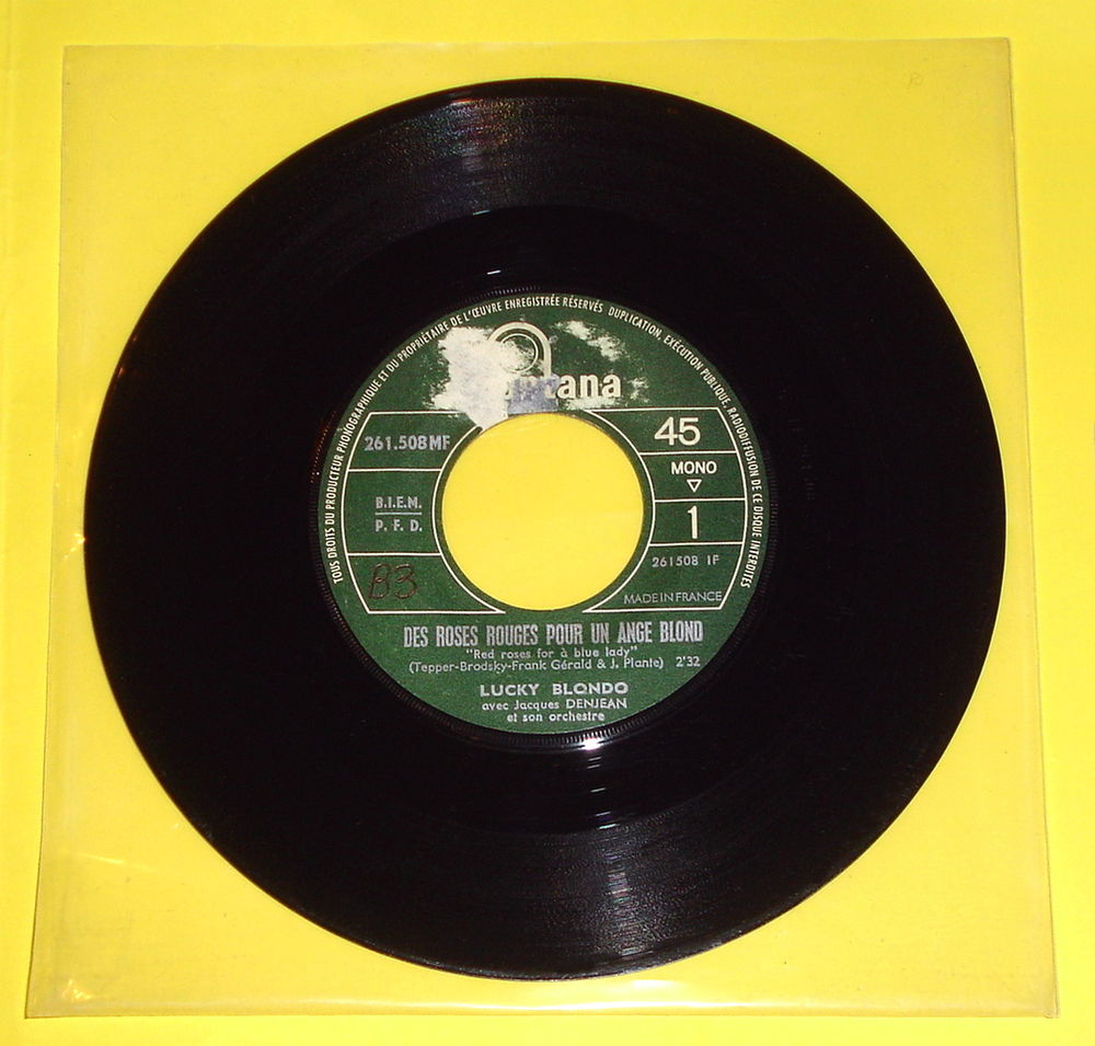 LUCKY BLONDO -45t- DES ROSES ROUGES POUR UN ANGE BLOND -1965 CD et vinyles