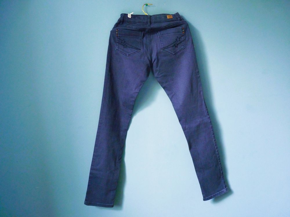 Jean fille 14 ans ikks pantalon slim denim bleu marine TBE Vêtements enfants