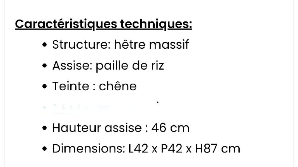 Chaises en h&ecirc;tre Meubles