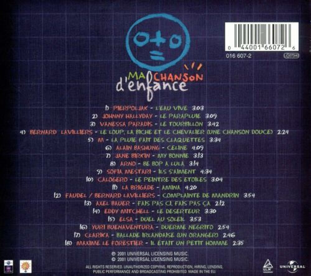 cd Ma Chanson D'enfance'tres bon etat) CD et vinyles