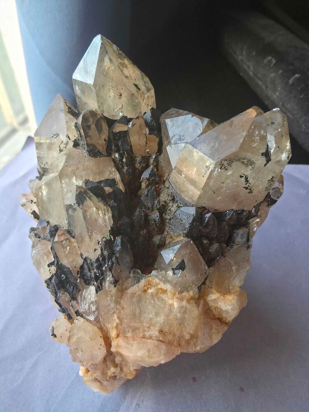 Superbe Groupe de Cristaux Citrine Katanga Congo 382g-Pi&egrave;ce de Collection 