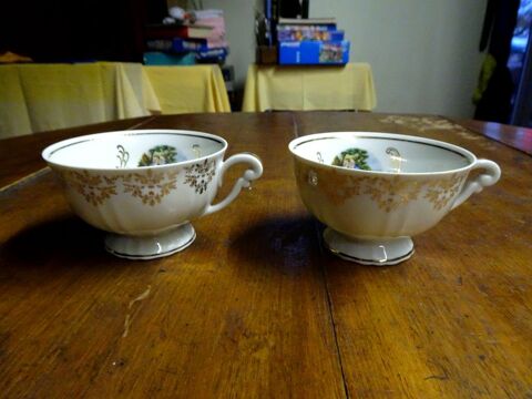 2 tasses Porcelaine France th� caf� 10 Monflanquin (47)