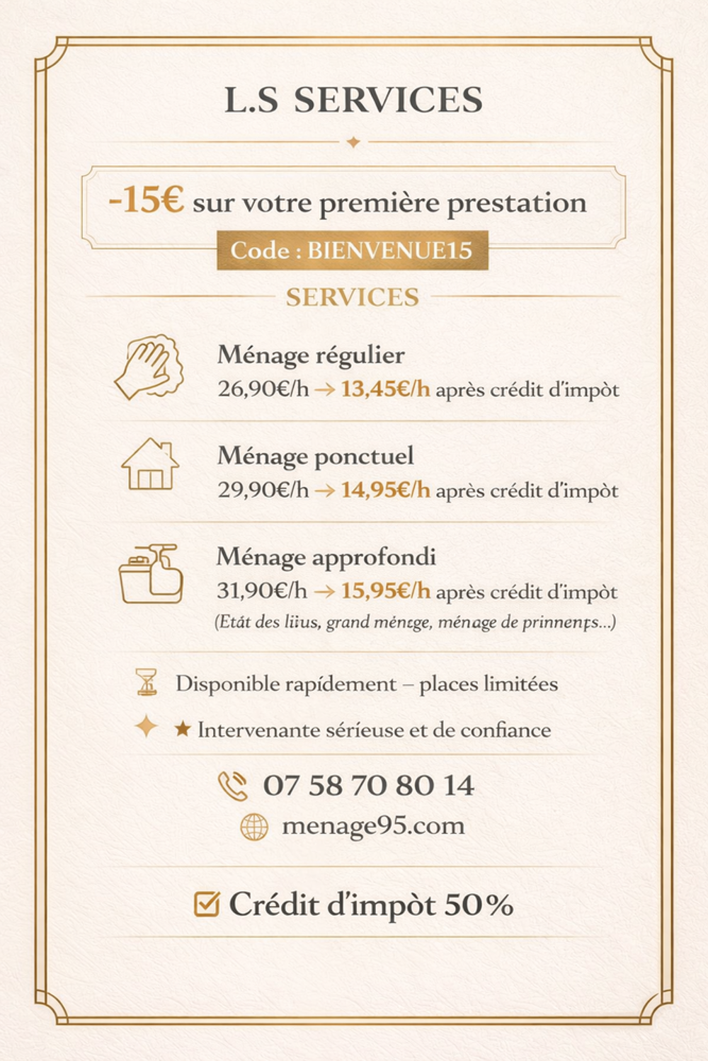   Ménage à domicile déclaré ? Val-d'Oise & Île-de-France ?  