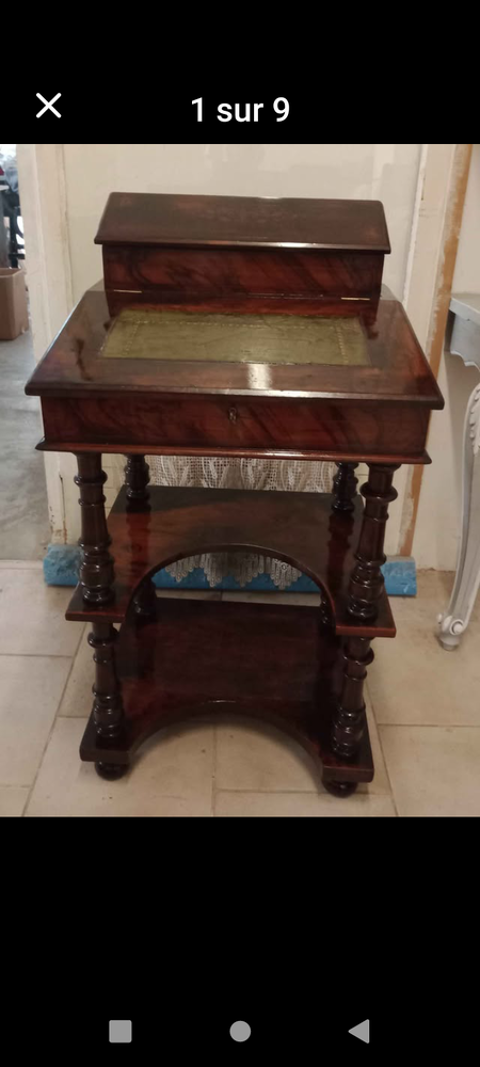 Rare bureau 19eme Edouardien walunt Davenport  350 Nice (06)