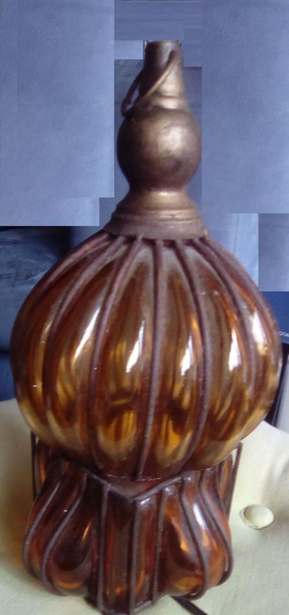 Lampe en verre th&egrave;me oriental Décoration