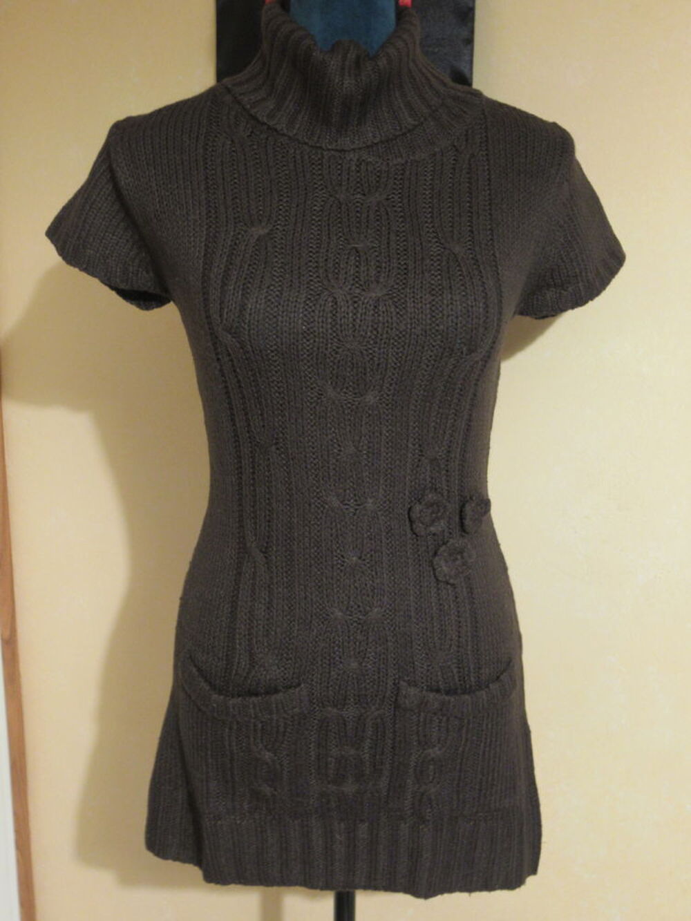 Pull long marron - Rosebud - Taille S Vêtements
